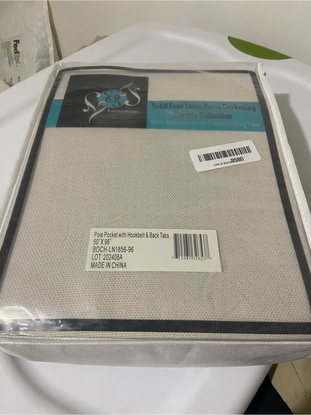 Exclusive Fabrics -  Faux Linen Blackout Room Darkening Curtains 50